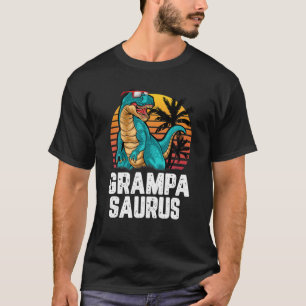 Mannen Grampa Saurus Dinosaur Funny Grampasaurus T T-shirt