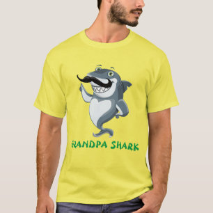 Mannen Grandpa Shark T-shirt