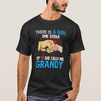 Mannen Grandy Vaderdag van vrouw en dochter Zij T-shirt
