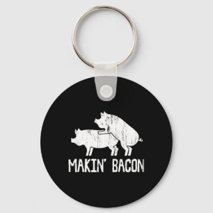 Mannen Grappig Maken Bacon Kunst Voor Mannen Vrouw Sleutelhanger