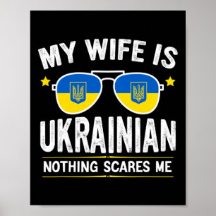 Mannen Grappig Mijn Vrouw Is Oekraïens Poster