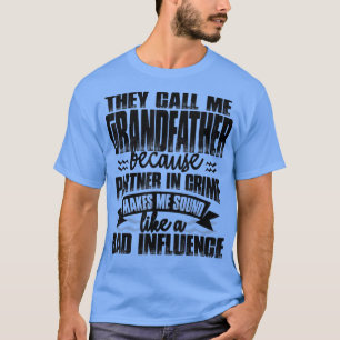 Mannen grappig T-shirt noemen ze me grootvader-gel