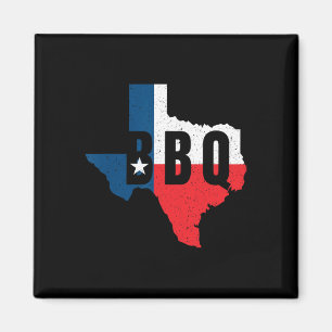 Mannen Grappig Texas Bbq Grillen Of Roken Vlees  Magneet