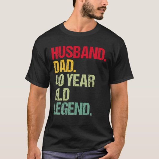 Mannen grappige 40e verjaardag van pap 40 jaar oud t-shirt (Voorkant)