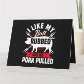 Mannen Grappige BBQ Grilling Pulled Pork Kaart (Achterkant)