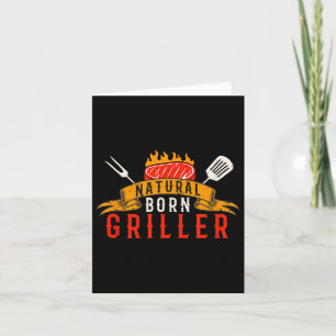 Mannen Grappige BBQ Natuurlijke Geboren Griller Re Kaart