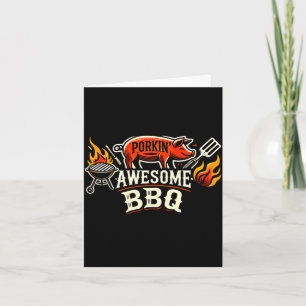 Mannen grappige bbq smoker vlees roken gereedschap kaart
