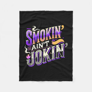 Mannen grappige bbq smoker vlees roken tools grill fleece deken