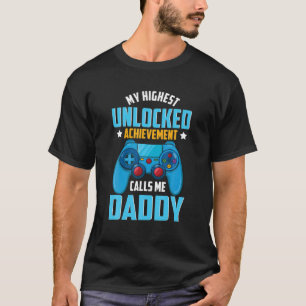 Mannen grappige gamer Pa ontgrendeld video gaming  T-shirt