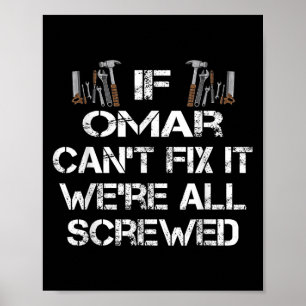 Mannen Grappige Handyman Quote Gepersonaliseerde O Poster