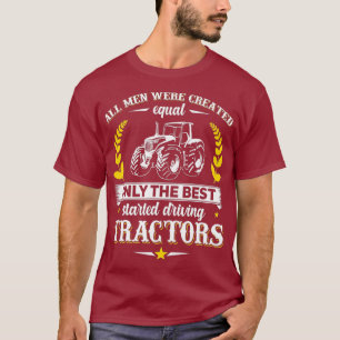 Mannen grappige landbouw alleen de beste mannen ri t-shirt