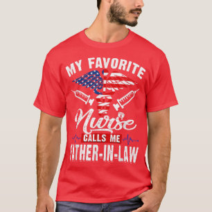 Mannen grappige Mannen Mijn favoriete verpleegster T-shirt