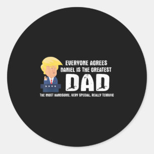 Mannen Grappige Trump Gezegde Grootste Pap Quote - Ronde Sticker