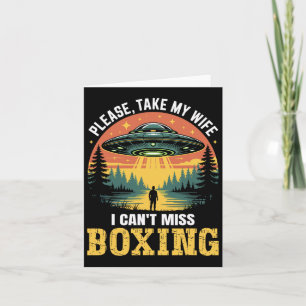 Mannen Grappige Ufo Boksen Joke Alien Abduction Re Kaart