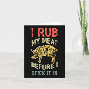 Mannen grappige vader houdt van bbq ik wrijf mijn kaart