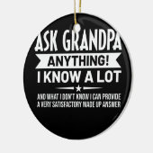 Mannen grappigheid Vraag opa alles wat ik weet Keramisch Ornament (Links)