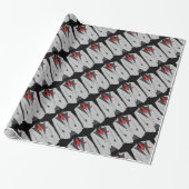 Mannen Gray Suit en rood Stropdas Cadeaupapier (Uitgerold)
