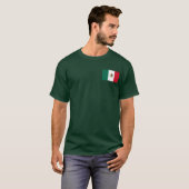 Mannen Groen Shirt Mexico-vlag (Voorkant volledig)