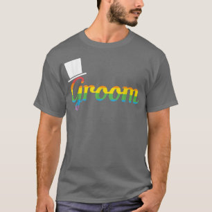 Mannen Groom LGBT Gay Bachelor Party T-shirt