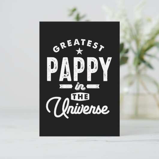 Mannen grootste pap in het universum T Shir RSVP Kaartje (Staand voorkant)