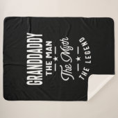 Mannen grootvader het Man de Mam de Legende Sherpa Deken (Voorkant (horizontaal))