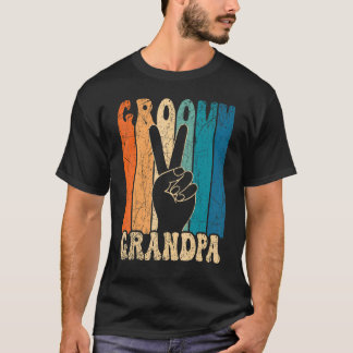 Mannen Groovy Grandpa 70's Aesthetische Nostalgie T-shirt