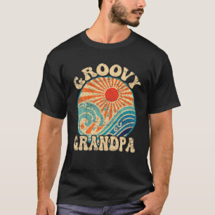 Mannen Groovy Grandpa 70S esthetische nostalgie 19 T-shirt