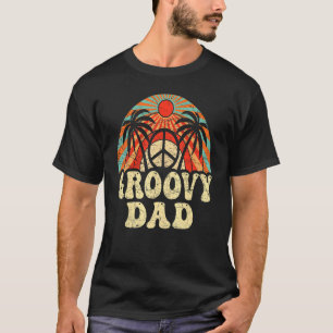 Mannen Groovy Pap 70s Aesthetische Nostalgie 1970 T-shirt