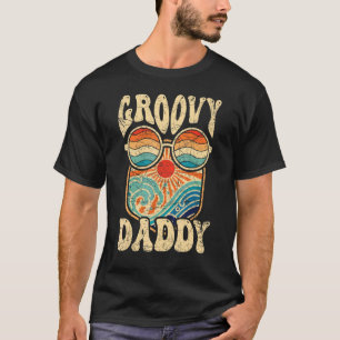 Mannen Groovy Papa 70s esthetische Nostalgie 1970 T-shirt