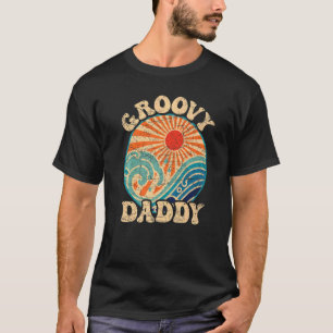 Mannen Groovy Papa 70s esthetische Nostalgie 1970 T-shirt