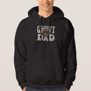 Mannen Groovy Vader 70er Jaren Esthetiek Nostalgie Hoodie