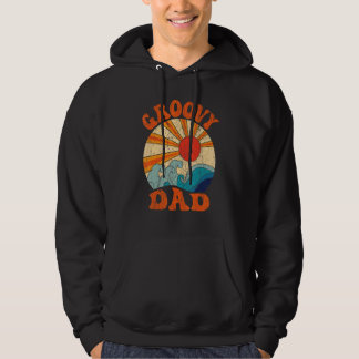 Mannen Groovy Vader 70s Esthetiek Nostalgie 1970's Hoodie
