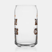 Mannen grot tekst effect Bierblikje drinkware Blikvorm Glas (Links)