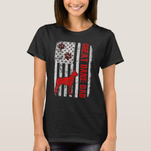 Mannen Grote Deen Papa Amerikaanse vlag T-shirt