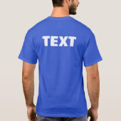 Mannen grote lettertype tekst aan beide zijden pri t-shirt (Achterkant)