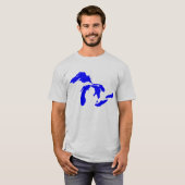 Mannen Grote Meren — logo T-shirt (Voorkant volledig)