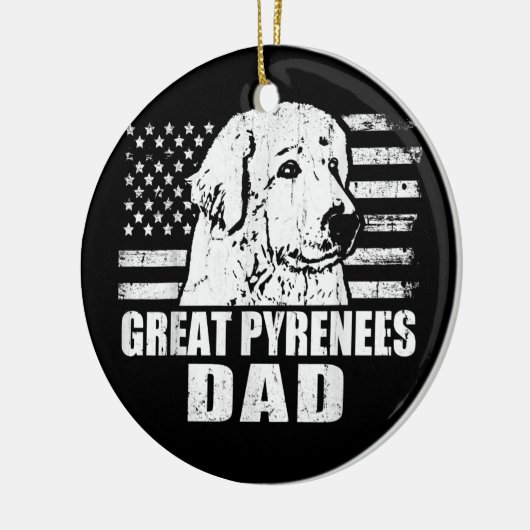 Mannen Grote Pyreneeën Pap Cool  Retro Proud Keramisch Ornament (Links)