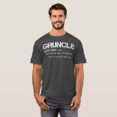 Mannen Gruncle Definition Cool Uncle Gift voor T-shirt (Voorkant volledig)