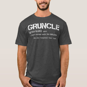 Mannen Gruncle Definition Cool Uncle Gift voor T-shirt