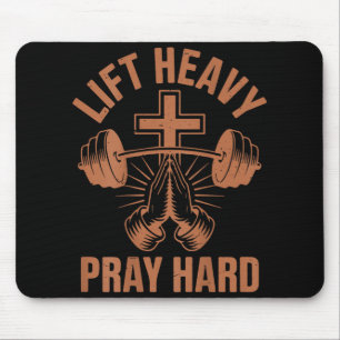 Mannen Gym Christelijke Workout Dad Lift Heavy Pra Muismat