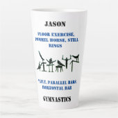 Mannen Gymnastics Latte Mok (Voorkant)