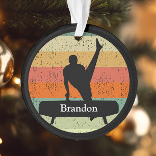 Mannen Gymnastiek Gymnast Sunset Custom Kerstmis Ornament