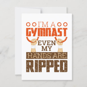 Mannen Gymnastiek Jongen Gymnast Hands Ripped Ring Briefkaart