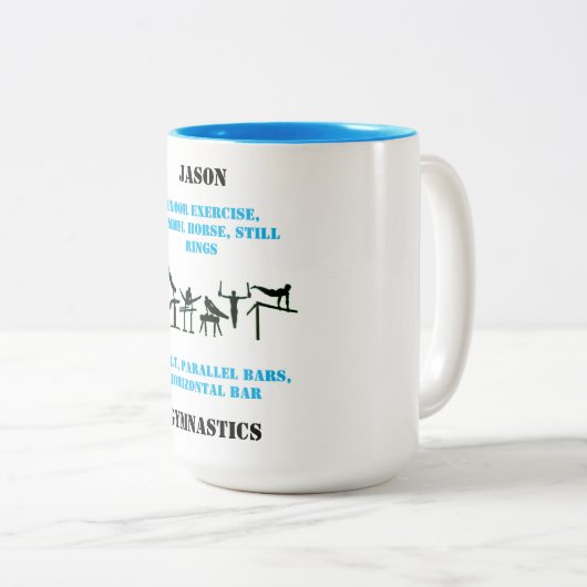 Mannen Gymnastiek Mok (Voorkant rechts)