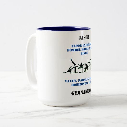 Mannen Gymnastiek Mok (Voorkant links)