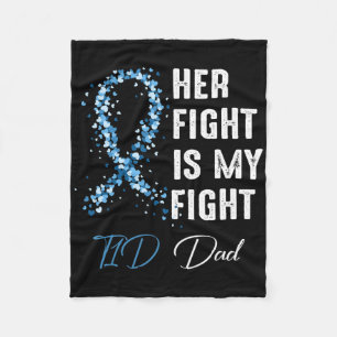 Mannen haar gevecht is mijn gevecht t1d pa type 1 fleece deken