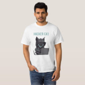 Mannen Hacker cat T-shirt (Voorkant volledig)