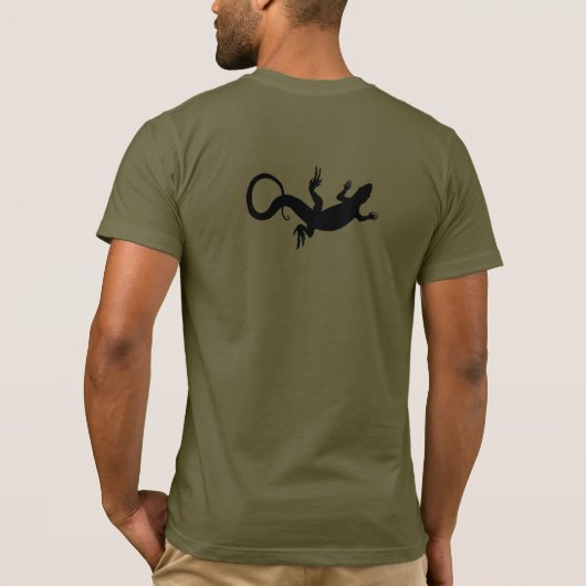 Mannen hagedis T-shirt Cool Reptile Lizard Art Shi (Achterkant)
