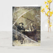 Mannen Halloween Kaart (Gele Bloem)