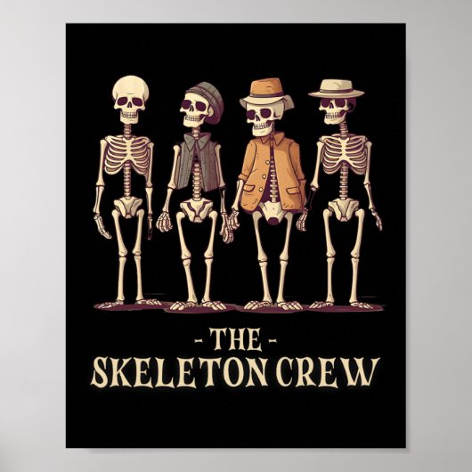 Mannen Halloween Skeleton Crew Poster (Voorkant)